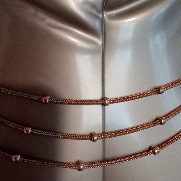 NWOT Silver 3 strand necklace from Italy. - Picture 5 of 12